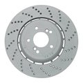 R1 06-10 BMW M6 Right Rear Drilled Geo-Carbon Series Rotor