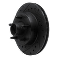 R1 83-94 Ford Ranger (USA/Canada) Front Left Drilled & Slotted Black Brake Rotor