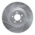 DFC 06-21 Jaguar XF Front Left Drilled & Slotted Silver Brake Rotor