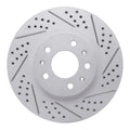 R1 03-07 Cadillac Cts Front Right Drilled & Slotted Geo-Carbon Rotor