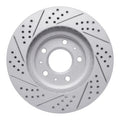 R1 03-07 Cadillac Cts Front Right Drilled & Slotted Geo-Carbon Rotor