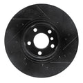 R1 11-18 BMW X4 Front Left Drilled & Slotted Black Brake Rotor