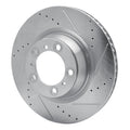 DFC 07-16 Porsche 911 Left Rear Drilled & Slotted Silver Brake Rotor