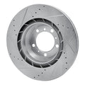 DFC 07-16 Porsche 911 Left Rear Drilled & Slotted Silver Brake Rotor