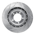 DFC 07-16 Porsche 911 Left Rear Drilled & Slotted Silver Brake Rotor