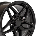 17 IN REPLICA WHEEL CV31 FITS CHEVROLET CORVETTE C7 ZR1 RIM 17X9.5 BLACK WHEEL