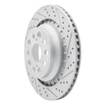 R1 07-17 Lexus Ls600H Right Rear Drilled & Slotted Geoperformance Rotor