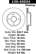StopTech 89-93 Mazda Miata MX-5 Drilled Left Front Rotors