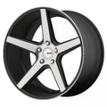 KM685 22X10.5 5X4.5 S-BLK MACH 28MM