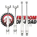 1-4 Inch Lift Extended Nitro Shocks 11-24 Silverado Sierra 2500 HD 3500 HD Freedom Off-Road