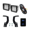 Cali Raised 10-24 Toyota 4Runner Low Profile Led Ditch Light Brackets Kit - Brackets W/ 3X2 18W Led