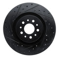 R1 15-22 Ram Promaster City Front Left Drilled & Slotted Black Brake Rotor
