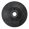R1 1982-1995 Buick Regal Front Left Drilled & Slotted Black Brake Rotor