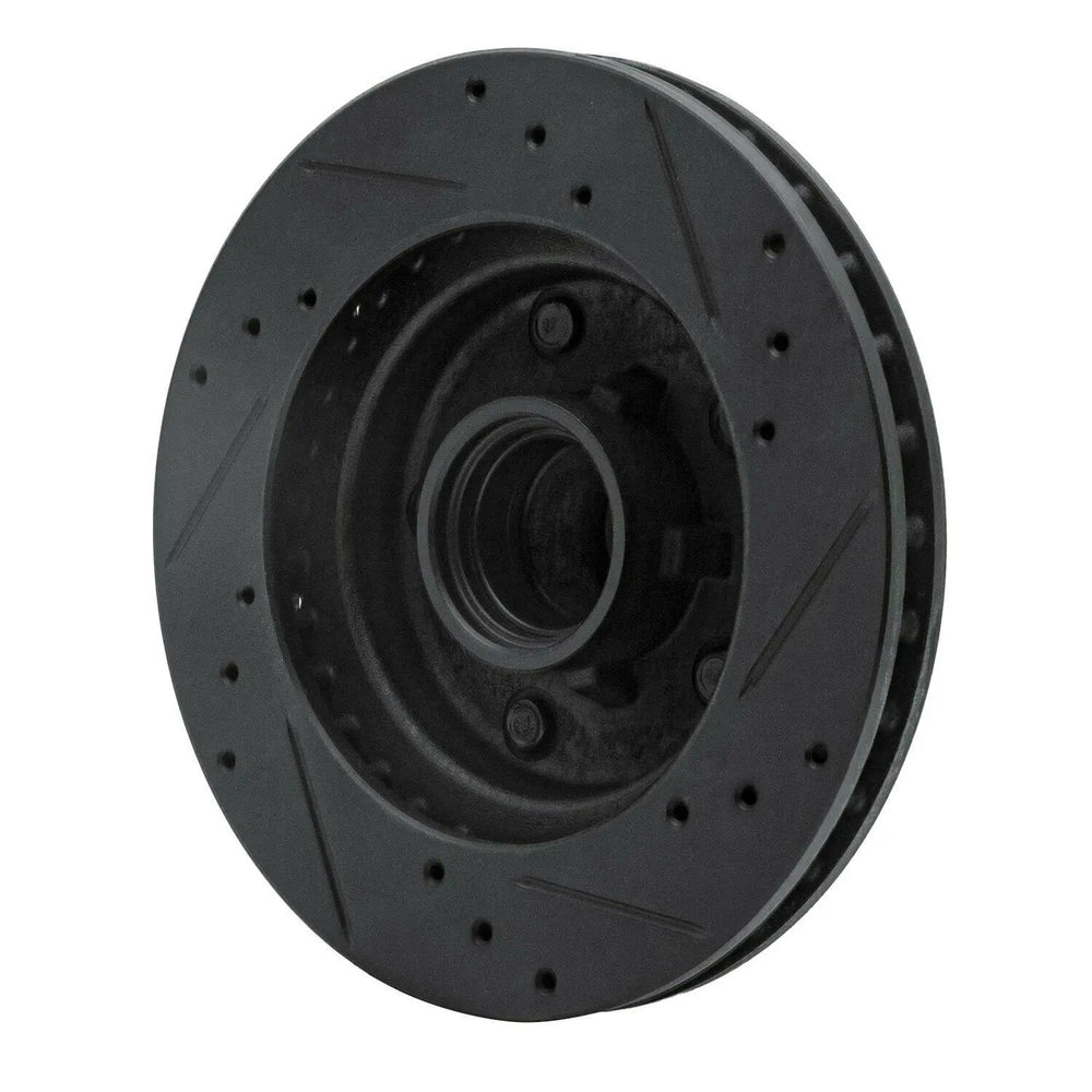 R1 1982-1995 Buick Regal Front Left Drilled & Slotted Black Brake Rotor