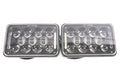 VEHICLE LED HEADLIGHT SET 4X6 INCH 18 LED - BLACK FRONT FACE