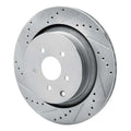 R1 09-21 Infiniti FX50 Rear Left Drilled Black Brake Rotor