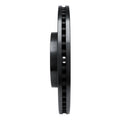 R1 07-12 Mazda CX-7 Front Left Drilled & Slotted Black Brake Rotor