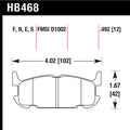 Hawk 03-05 Miata w/ Sport Suspension Blue 9012 Race Rear Brake Pads D1002