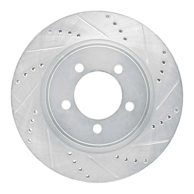 R1 06-10 Ford Explorer (Excl Sport) Front Right Drilled Black Brake Rotor