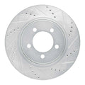 R1 06-10 Ford Explorer (Excl Sport) Front Right Drilled Black Brake Rotor