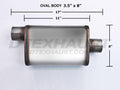 ~(14 lbs. 38X9X9)~ Black powder-coated 8 in 36 in angle/miter cut stack; weld-on i.d. 4 in