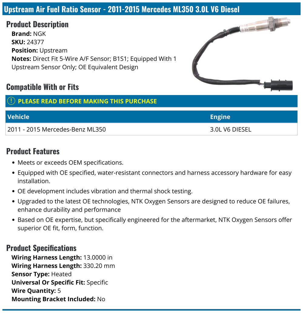 OE TYPE 5-WIRE WIDEBAND A/F SENSOR