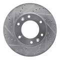 R1 06-14 Hyundai Entourage Front Left Drilled & Slotted Black Brake Rotor