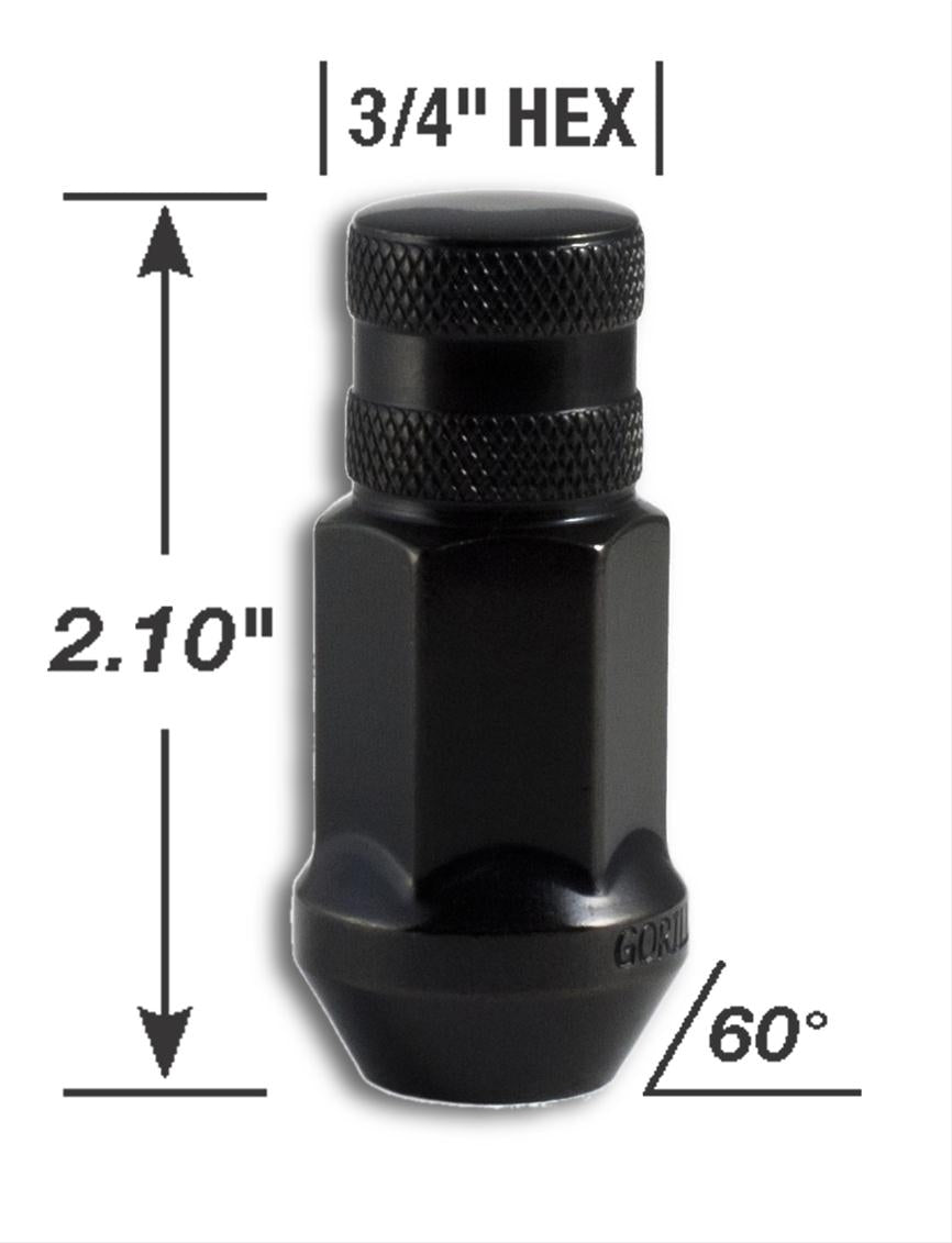 Gorilla FRGD CLSD LUG 3/4in 14-1.50 23 PK BLK