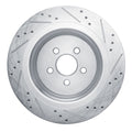 DFC 19-24 Ford Edge Rear Left Drilled & Slotted Silver Brake Rotor