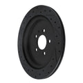 R1 13-14 Ford Mustang Rear Right Drilled & Slotted Black Brake Rotor