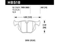 Hawk BMW 3/5/7Series/M3/M5/X3/X5/Z4/Z8 / Land Rover Range Rover Blue 9012 Race Rear Brake Pads
