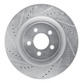 R1 Concepts Brake Rotor Drilled and Slotted Silver Fits Chrysler 300
