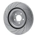 R1 Concepts Brake Rotor Drilled and Slotted Silver Fits Chrysler 300