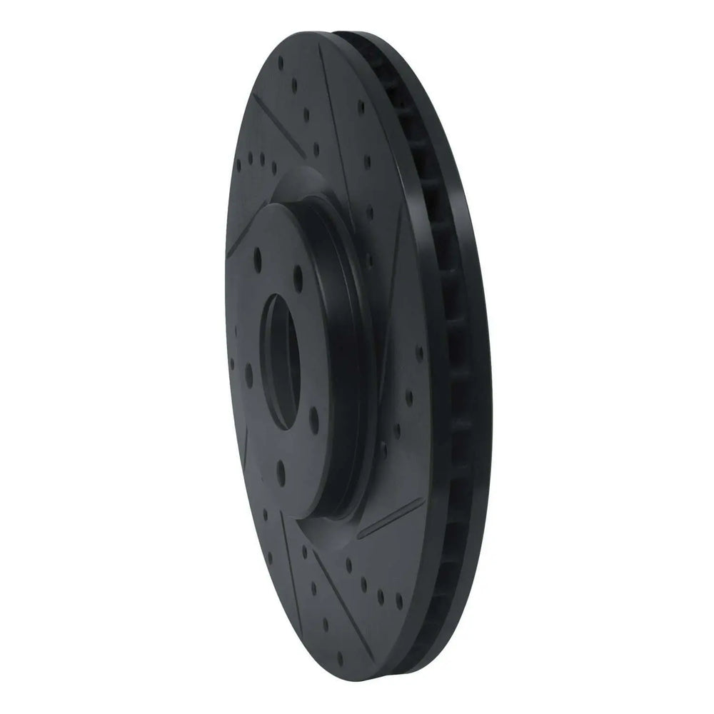 R1 07-17 Nissan Juke Front Right Drilled Black Brake Rotor