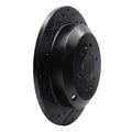 R1 09-10 Kia BORREGO Rear Left Drilled & Slotted Black Brake Rotor