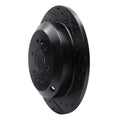 R1 09-10 Kia BORREGO Rear Left Drilled & Slotted Black Brake Rotor