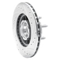 DFC 90-94 Ford Explorer Front Left Drilled & Slotted Silver Brake Rotor