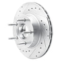 DFC 90-94 Ford Explorer Front Left Drilled & Slotted Silver Brake Rotor