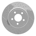 R1 16-24 Mini Cooper Countryman Front Left Drilled & Slotted Geo-Carbon Rotor