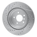 R1 06-15 BMW X1 Rear Right Slotted Black Brake Rotor