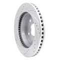 R1 Concepts Brake Rotor Drilled and Slotted Silver Fits Dodge Ram