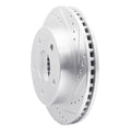 R1 Concepts Brake Rotor Drilled and Slotted Silver Fits Dodge Ram