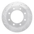 DFC 99-05 Ford F-250 4WD (Super Duty) Front Left Drilled & Slotted Silver Brake Rotor
