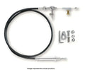 48IN UNIVERSAL BLACK HOUSING POWERGLIDE BLOWER DRIVE KICKDOWN CABLE W/ POLISHED