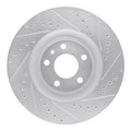 DFC 04-09 Audi S4 Front Right Drilled & Slotted Silver Brake Rotor