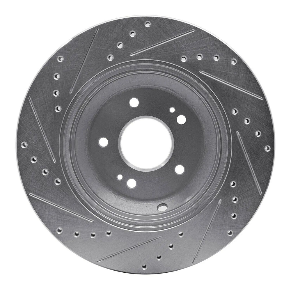 R1 18-22 Genesis G70 Rear Right Drilled Black Brake Rotor