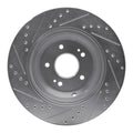 R1 18-22 Genesis G70 Rear Right Drilled Black Brake Rotor