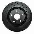 R1 09-15 Toyota Venza Front Right Drilled Black Brake Rotor