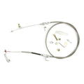 48IN HITECH STAINLESS STEEL HOUSING AOD BLOWER DRIVE KICKDOWN CABLE W/ POLISHED
