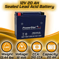 Twin Power GYZ-20H Premium MAX Battery Replaces H-D 65991-82B Made in USA 320 CCA